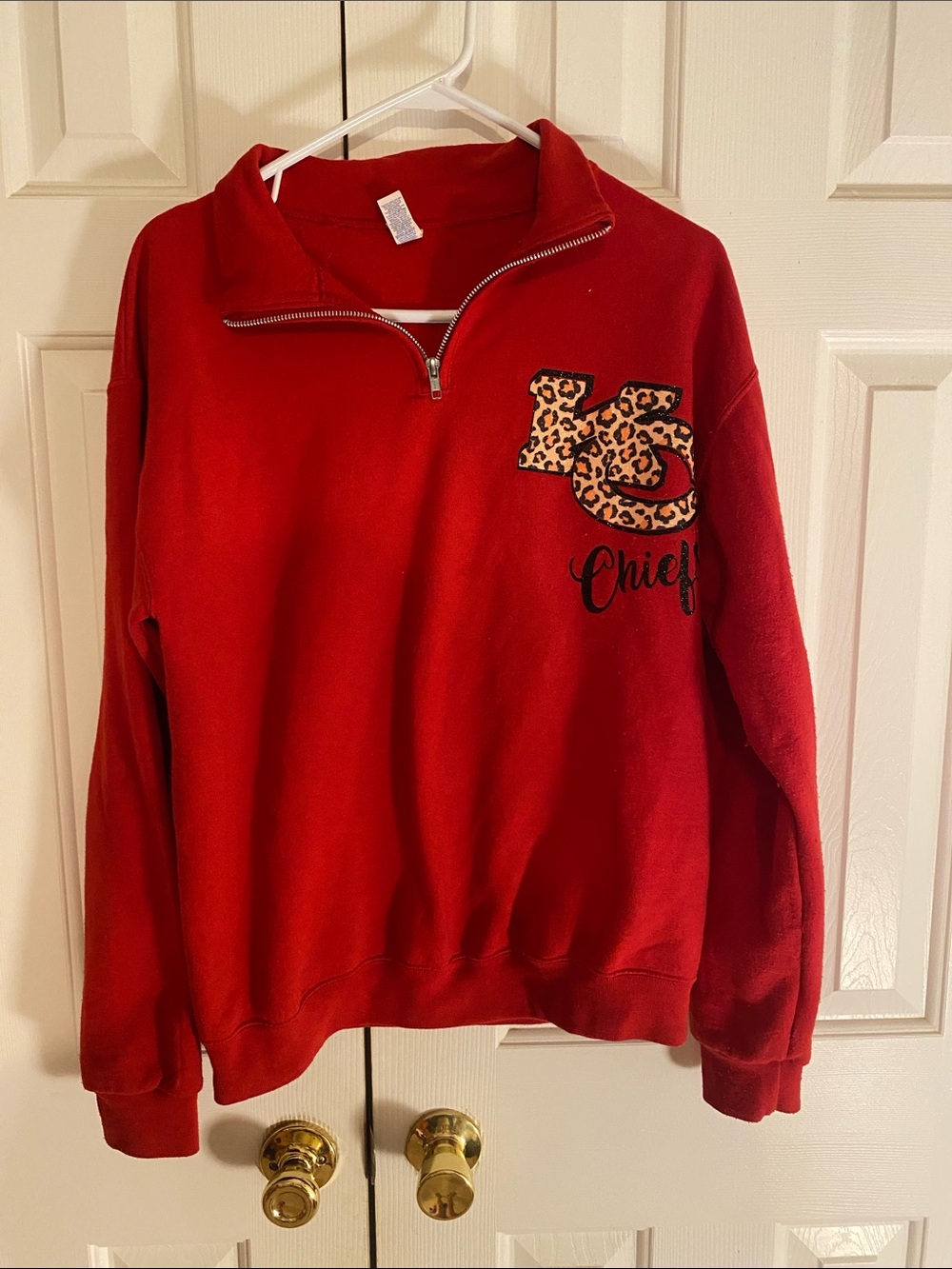 Jerzees Red Fleece Pullover with Branded Neck Tag